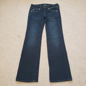 American Eagle Slim Boot Super Stretch Jeans Dark Wash Size 6 Y2k Grunge Sexy
